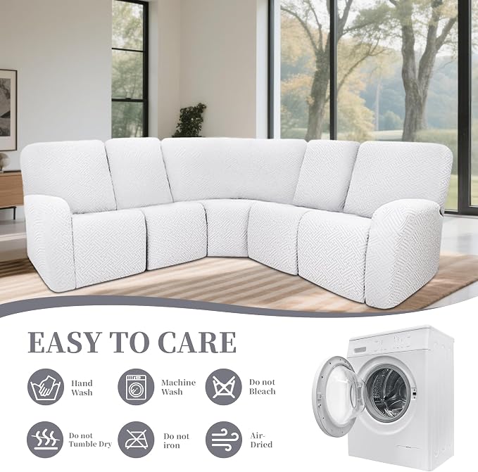 100% Waterproof Sectional Recliner Couch Covers - Image 8