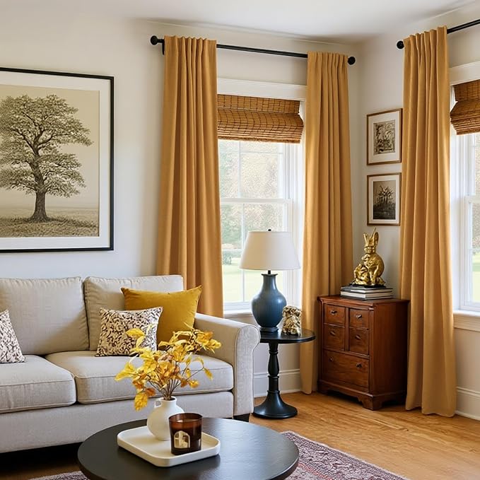 INOVADAY 100% Blackout Linen Curtains - Image 5