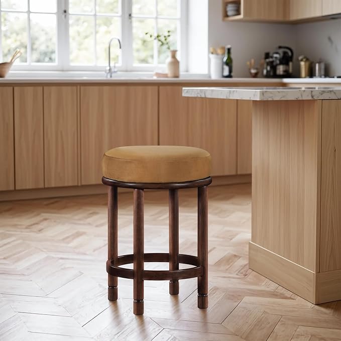 Meridian Furniture 978Saddle-C Monette Collection Art Deco Counter Stool - Image 2