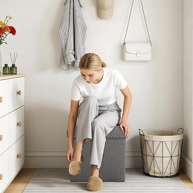 Storage Ottoman Footrest Stool Small Ottoman - Image 7