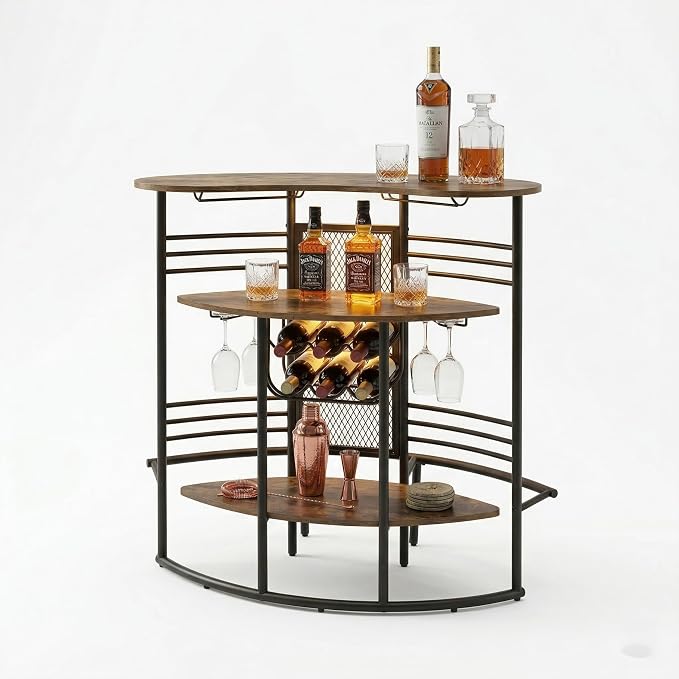 AC Pacific 43-Inch Industrial Home Bar Unit - Image 6