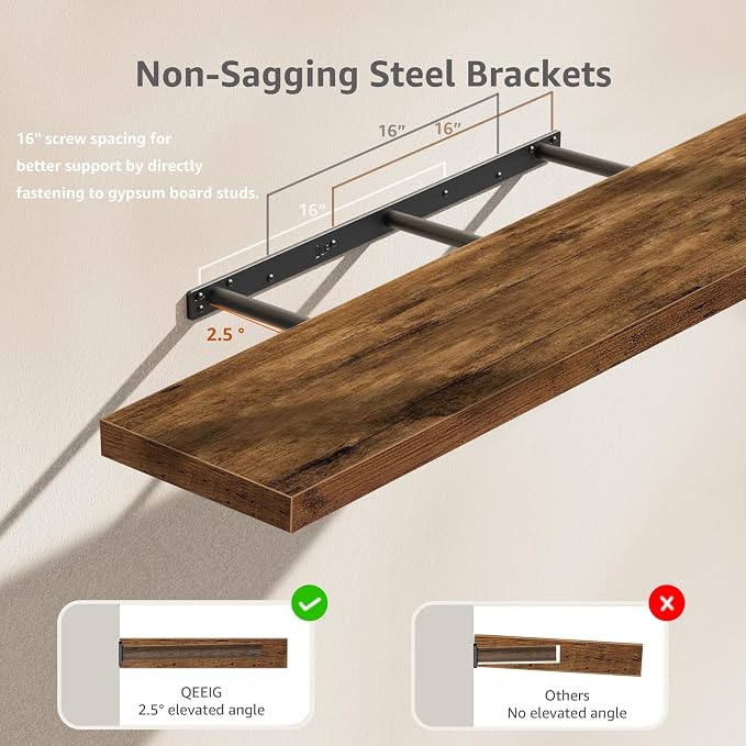 QEEIG Floating Shelves for Wall 47.2" Extra Long - Image 4