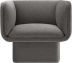 Modway Tate Performance Velvet Accent Chair in Storm Gray - Image 8