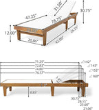 Christopher Knight Home Dina Set of 2 Chaise Lounge Chair Outdoor, Acacia Wood - Image 2