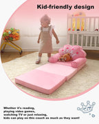 MOONBEEKI Kids Couch Fold Out, Foldable Princess Chair - Image 5