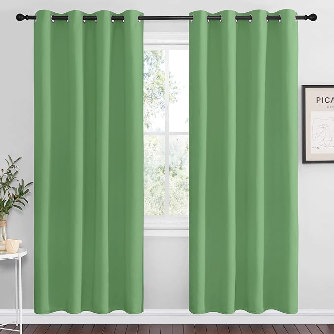 NICETOWN Froest Green Blackout Curtains 78 inches Length by NICETOWN
