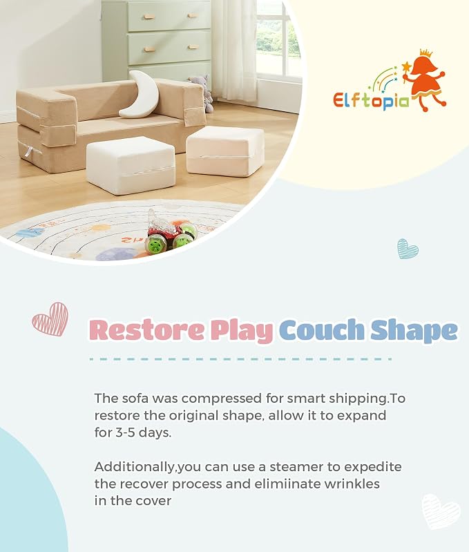 Elftopia Modular Kids Sofa, Toddler Couch Foam Armchair - Image 7