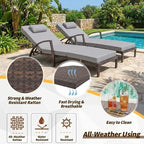 GarveeLife Outdoor Wicker Chaise Lounge Chair - Image 7
