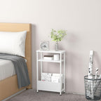 THUMEYE 7.1" Narrow Side Table for Small Spaces, 3 Tier Small End Table - Image 4