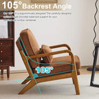 Karl home Mid-Century Modern Accent Chair, Living Room Chairs - Image 4