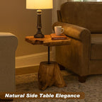 Natural Edge Cedar Stump Side Table - Image 5