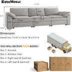 EASE MOOSE Modern Loveseat Sofa - Image 2