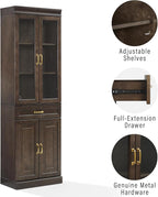 Crosley Furniture Stanton Glass Door Pantry Storage Cabinet - Image 6