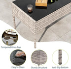 4-Piece Outdoor Furniture Set, PE Rattan Wicker Chairs - Image 3