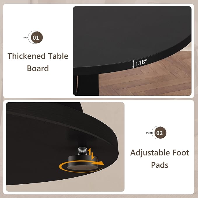 Einhomn 47.2-inch Round Dining Table, Kitchen Table - Image 6