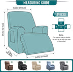 TAOCOCO Recliner Cover 4-Pieces, Recliner Stretch Sofa Slipcover, Recliner - Image 5