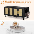 Homhedy Boho Cat Litter Box Enclosure - Image 8
