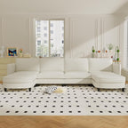 Ball & Cast 141.5" Large 6-Seater U-Shaped Sectional Sofa Bed - Image 3