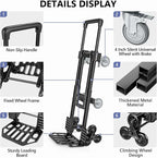 KEDSUM 3-in-1 Convertible Stair Climbing Dolly, 660LBS Heavy Duty Dolly Cart - Image 6