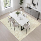 Area Rug Living Room: 4x4 Modern Washable Indoor Soft Carpet Beige | - Image 3