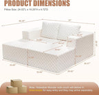 Hobestluk Modular Sectional Sofa Memory Foam Couch Sofa Bed Loveseat - Image 2