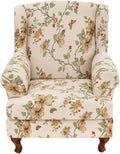 HAOYONG Wing Chair Slipcovers Stretch Wingback Chair Covers Printed 2 Pieces by HAOYONG