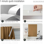 Portable Light Blocking Curtains Self-Stick Design, Removable Adhesive Window - Image 4
