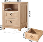 Joaxswe 18" Farmhouse Night Stands Set of 2 - Image 2