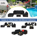 Tangkula 6 Piece Patio Furniture Set, Outdoor Deck Lawn Backyard Durable Steel - Image 6