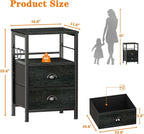 Furologee Nightstands Set 2, Night Stand - Image 3