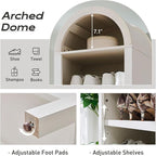 IFGET 71" Tall Arched Bookshelf, 8 Tiers Arch Bookcase - Image 3