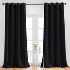 NICETOWN Blackout Black Curtains & Drapes 90 inches Long by NICETOWN