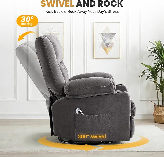 Swivel Recliner Chair for Adults - Image 6