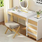 BAMBOOHOMIE Foldable Foot Stool Ottoman, Modern Foot Rest - Image 2