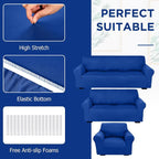 Peryiter 3 Pcs Couch and Loveseat Covers Set Sofa Cover - Image 4