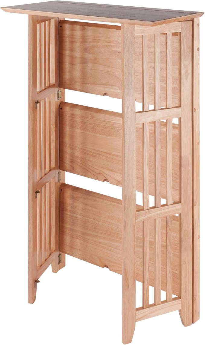 Winsome Mission Beech Wood 4-Tier Shelf - Image 9