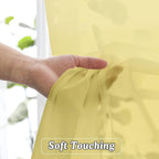2 Pack: Basic Mustard Yellow Sheer Curtain 84 Inches Long - Image 4