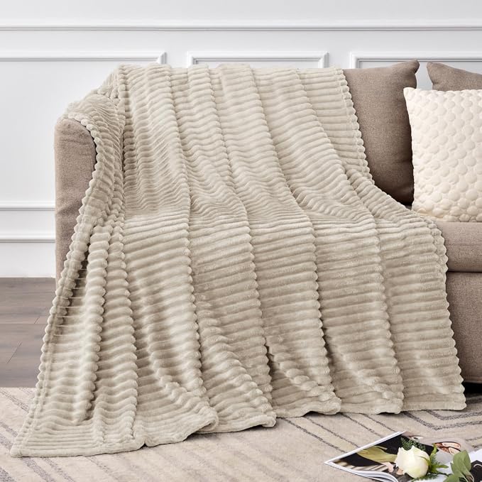 BEDELITE 3D Ribbed Jacquard Linen King Size Blankets - Image 6