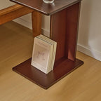 RECCI Solid Bamboo C-Shaped End Table Set of 2 - Image 7