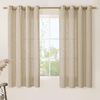 Semi Sheer Linen Curtains 60 Inch Length by LAMIT