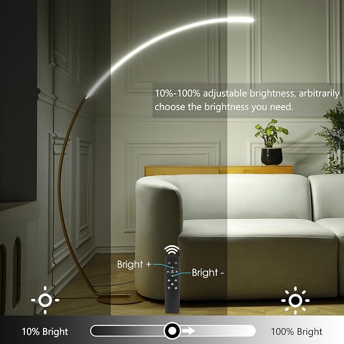 NUÜR Arc Floor Lamp, Arched Bright Floor Lamps - Image 3