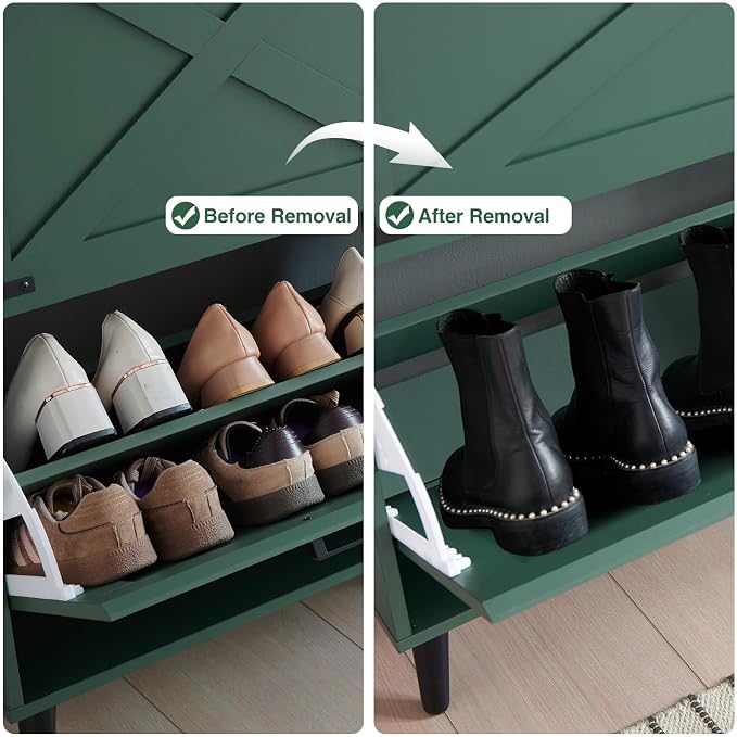 Barnyatoh Shoe Storage Cabinet, Farmhouse Shoe Organizer - Image 5