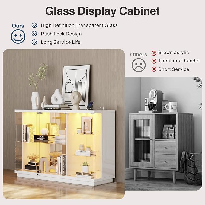 Lvifur Glass Display Cabinet - Image 5
