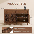 59-Inch Walnut Buffet Cabinet - Image 2