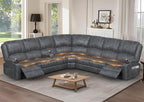 Yolsali Manual Reclining Sectional Sofa Set, 7 Seats Soft Dutch Velvet Recliner by SavortheHappyMoments