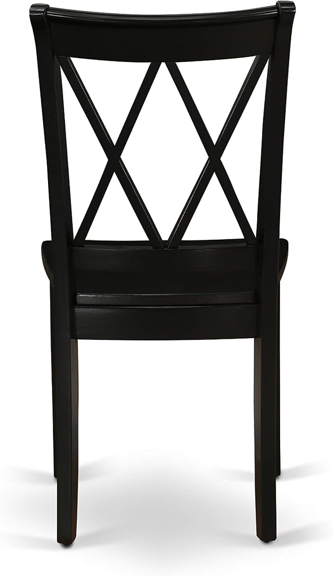 East West Furniture CLC-BLK-W Clarksville Dining Chairs - Image 8