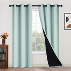 Yakamok Full Blackout Curtains 84 Inches Long, 2 Thick Layers Grommet Top by Yakamok