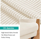 Turquoize Wingback Chair Covers 2 Piece Wing Chair Slipcover Stretch Slipcovers - Image 4