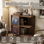 Faesun 3 Tier Flip Top Record Player Stand, Vinyl Record Storage Holds up to - Image 7