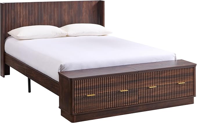 T4TREAM Fluted Queen Size Bed Frame - Image 7